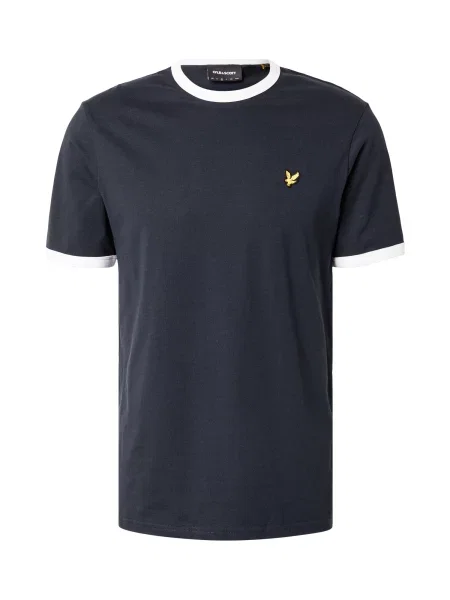 Lyle & Scott Tricou Ringer bleumarin alb