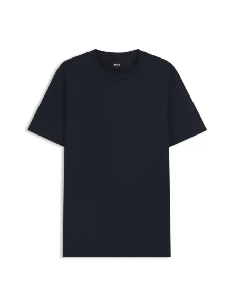 BOSS t-shirt granatowy gładki niebieska