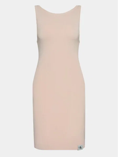 Džinsinė suknelė Calvin Klein Jeans rožinė