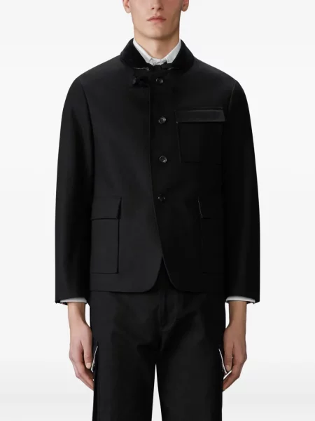 Кадифено яке Thom Browne черно