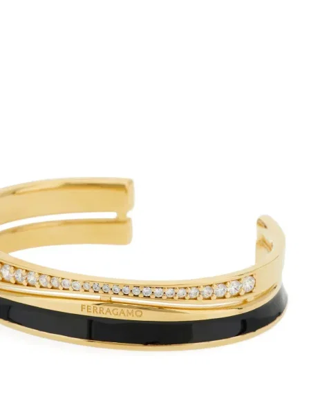 Brăţară Ferragamo de cristal auriu