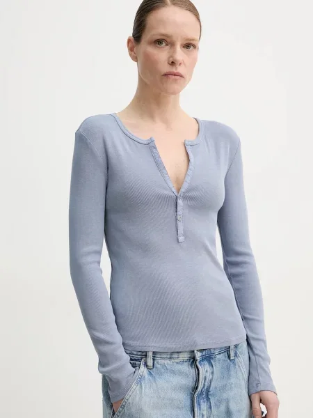 Блуза с дълги ръкави G-Star Raw синьо