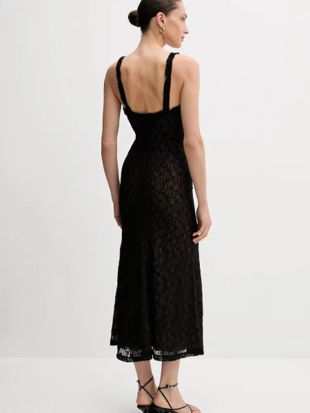 Сукня Bardot maxi розкльошена чорний