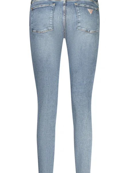 Skinny jeansy skinny Guess niebieskie