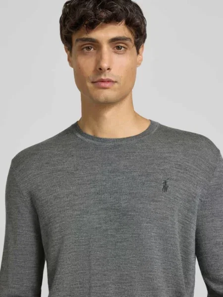 Sweter Ralph Lauren wełniany szary