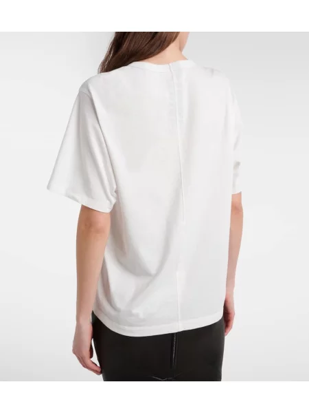 Tricou Rick Owens din jerseu alb