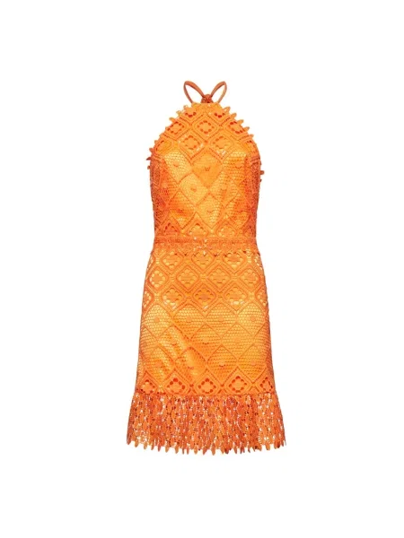 Sukienka midi Silvian Heach pomarańczowa