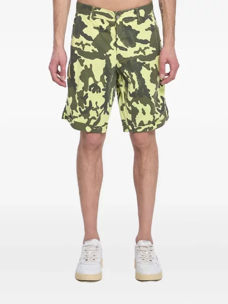 Maskáčové bermudy Basicon zelené