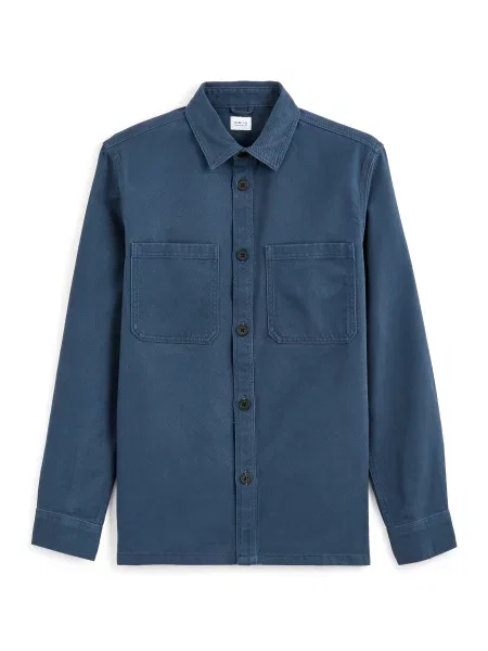 Keprová košile Celio modrá