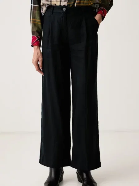 United Colors of Benetton pantaloni pentru femei din in negru