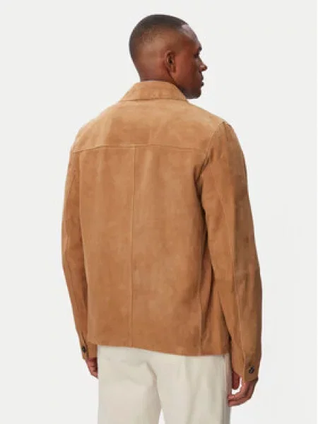 Tommy Hilfiger Usnjena jakna Svetlo rjava