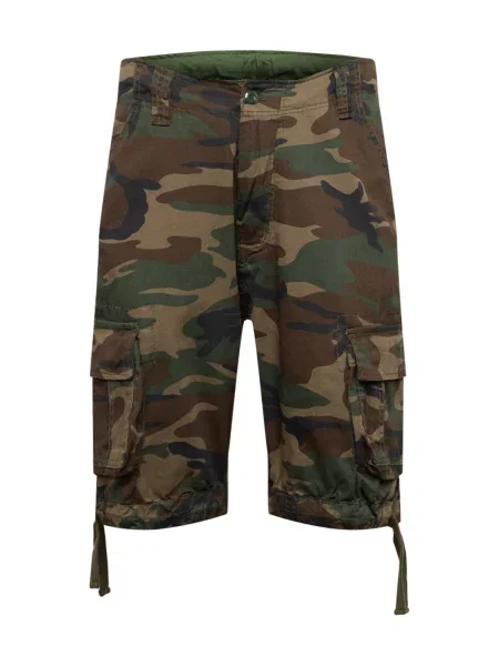 Brandit Pantaloni cu verde iarbă / maro deschis brocart negru