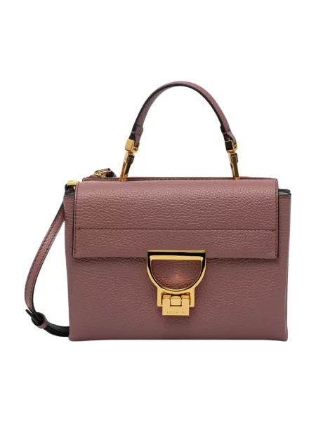 Torebka crossbody Coccinelle skórzana różowa