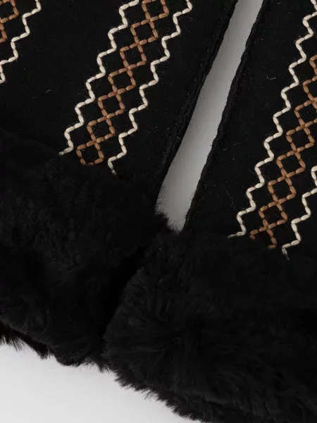 UGG mănuși din piele de căprioară negru