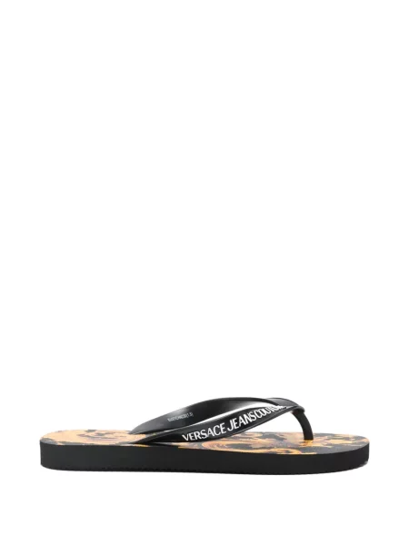 Șlapi Versace Jeans Couture cu autograf negru