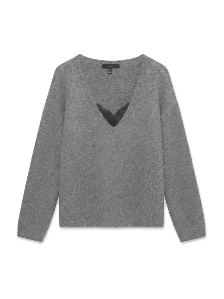Vero Moda Tall Pulover VMBERRY gri amestecat negru