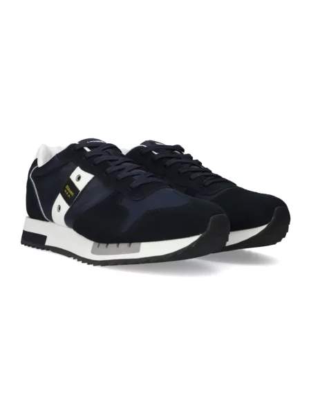 Sneakersy Blauer skórzane granatowe