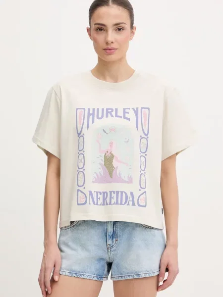 Hurley t-shirt beżowa