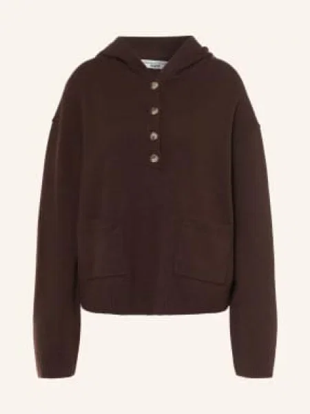 Marc O'polo Denim Pletená Mikina S Kapucí tmavě červená