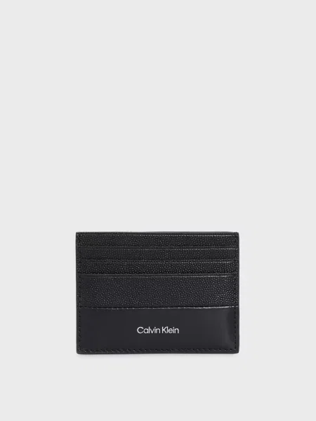 Шкіряний гаманець Calvin Klein чорний