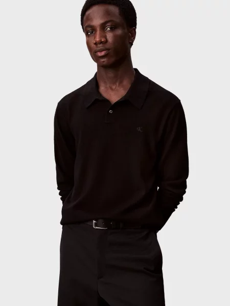 Шерстяной свитер Calvin Klein черный