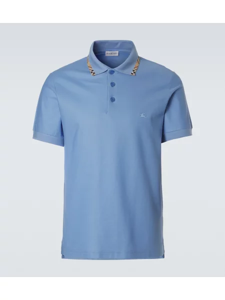 Tricou polo Burberry albastru