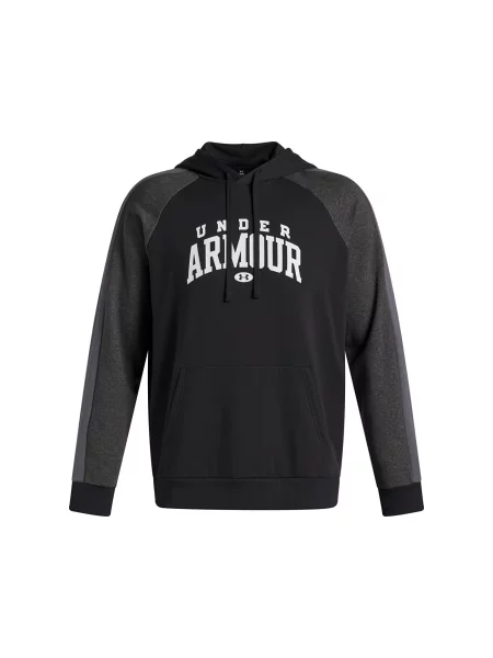 Суичър с качулка Under Armour с качулка с принт черно