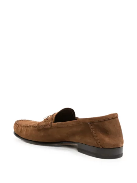 Pantofi loafer Tom Ford din piele de căprioară maro