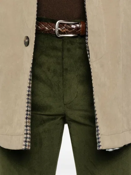 Pantaloni Etro de catifea cord verde