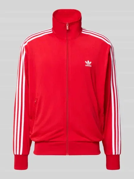 Komplet dresowy Adidas Originals ze stójką do biegania czerwony