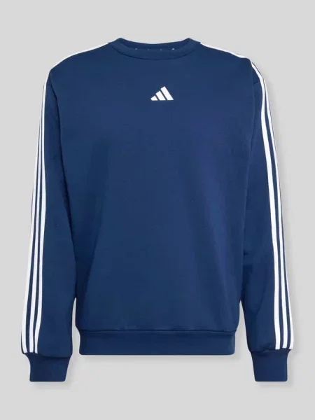 Bluza o kroju regular fit z mieszanki bawełny Adidas Sportswear granatowa