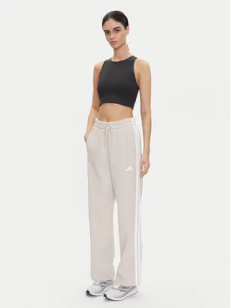 Adidas Teplákové kalhoty Essentials Béžová Regular Fit bílé