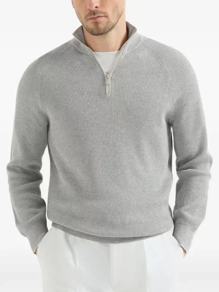 Pulover Brunello Cucinelli gri