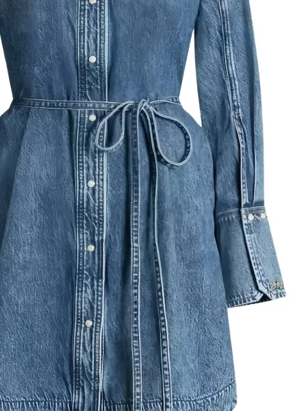 Rochie din denim Boss albastru