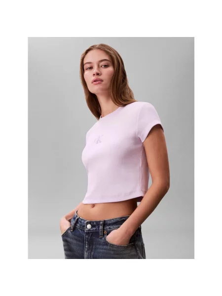 Calvin Klein Jeans majica za žene ljubičasta