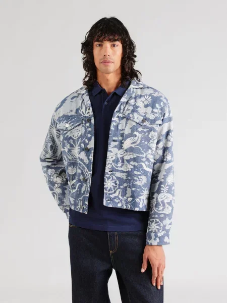 SCOTCH & SODA Prechodná bunda Delfts modrosivá biela