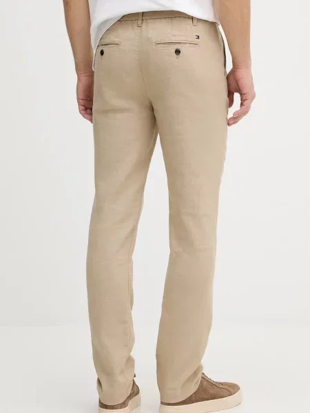Tommy Hilfiger Chinosy Denton Khaki Straight Fit beżowe
