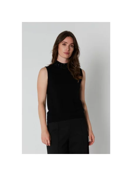 Dzianinowy top Rue De Femme czarny