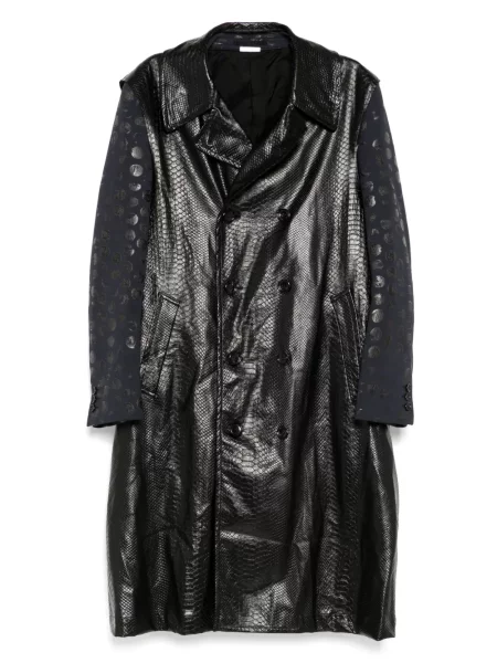 Kožni kaput Comme Des Garçons Homme Plus crna