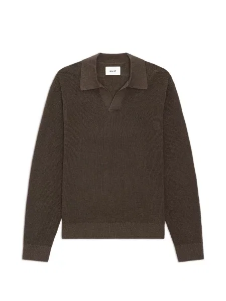 Koszulka polo Nn07 z kołnierzem brązowa