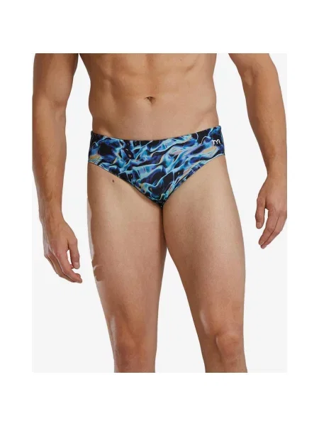 Kąpielówki TYR Durafast Elite Brief niebieskie 28 czarne