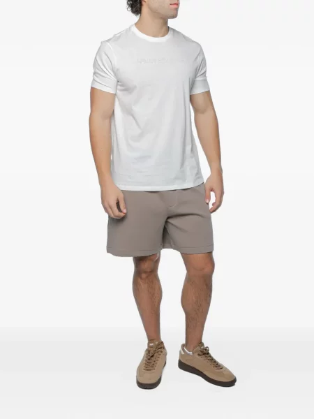 Tricou Armani Exchange cu broderie alb