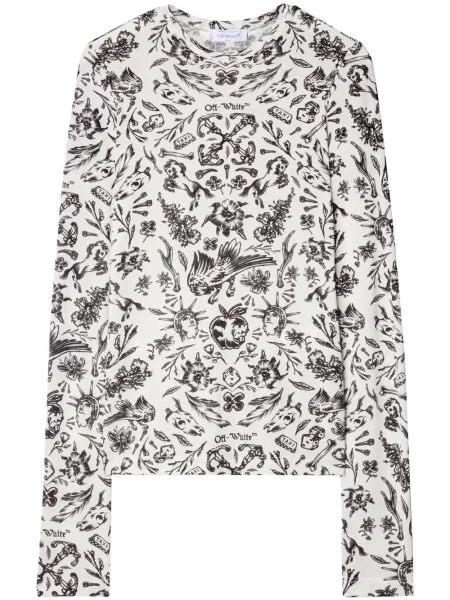 Tricou Off-white cu imagine alb