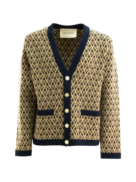 Cardigan Valentino Garavani de lână maro