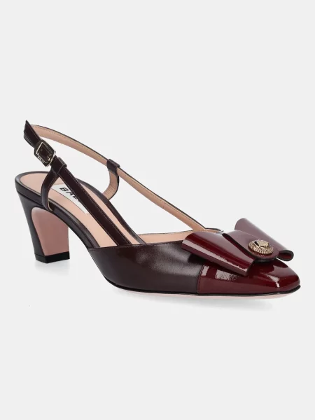 Bally pantofi de piele BILYANA-LB 55 cu drept cu deschis bordo