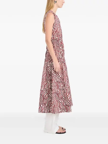 Rochie midi Proenza Schouler White Label cu imagine cu model zebră alb
