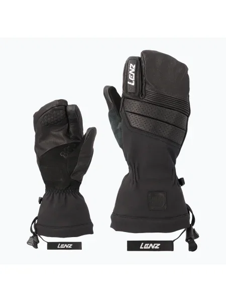 Мъжки скиорски ръкавици Lenz Think About Lobster black черно