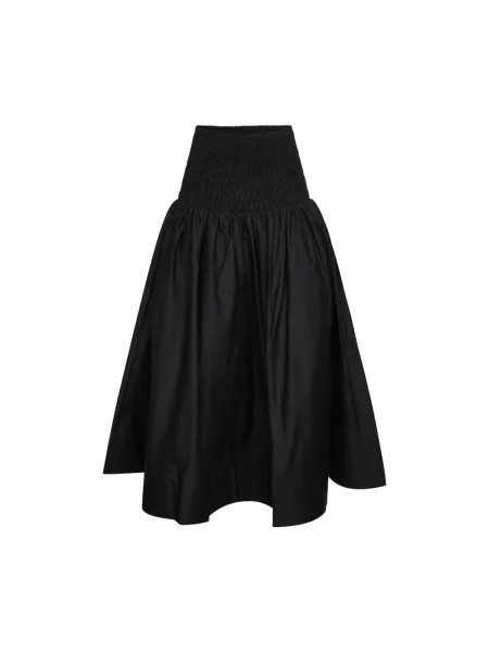 Spódnica midi Self-portrait do kolan czarna