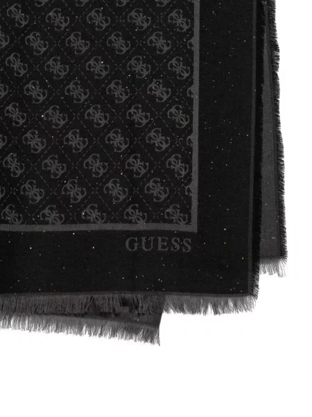 Fular Guess cu autograf negru