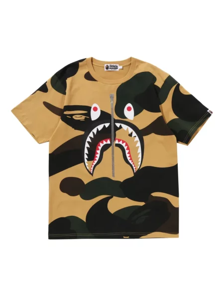 Tricou A Bathing Ape® cu model camuflaj galben